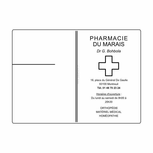 Médical: Pochette garde ordonnance personnalisé pochette