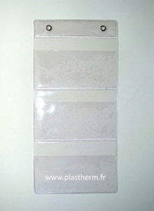 Présentoir pvc pour cartes postales